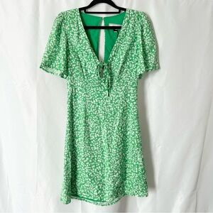 Jack Wills Green Floral Backless Dress